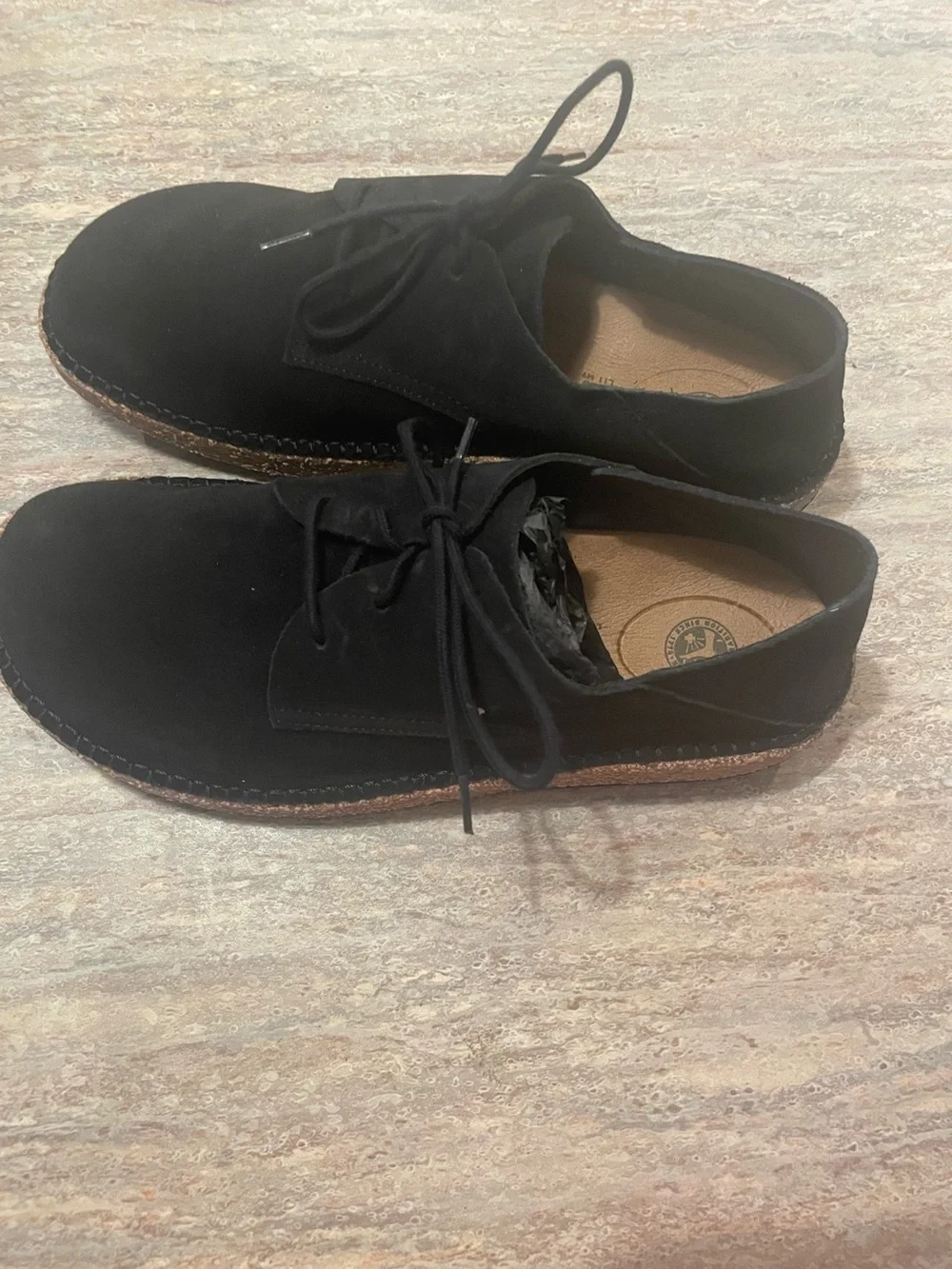 Birkenstock, Gary  Black Suede  Shoe men's size 9, ladies size 11, Eu size42 NIB
